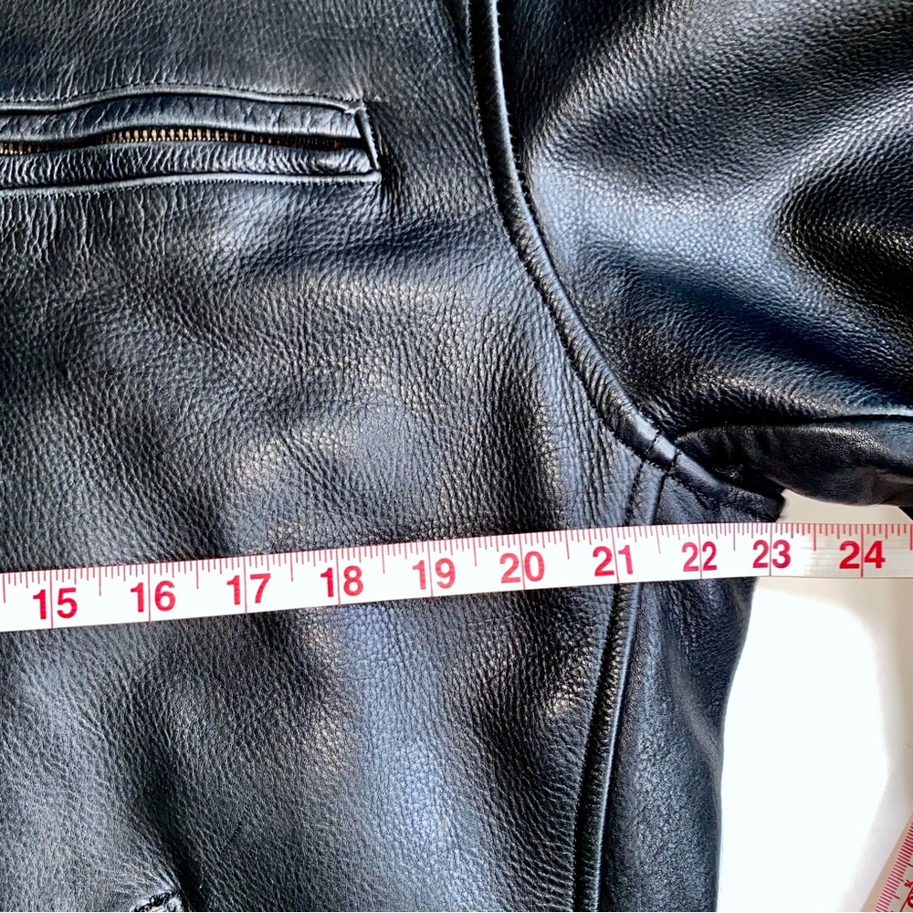 IK black Leather motorcycle jacket, in excellent condition, unisex size 48. - Picture 5 of 16